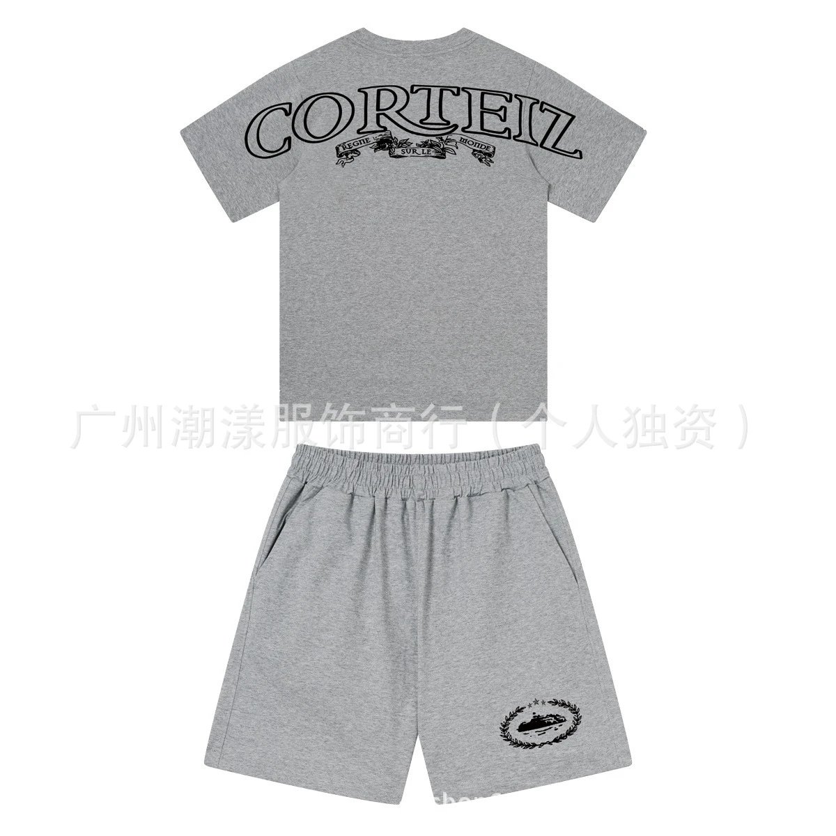 Design Oval Island Graphic Black T-Shirt - 46