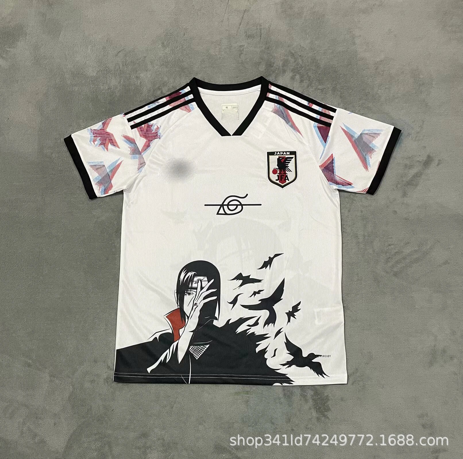 Adidas Japan National Team Away Jersey White Red Flame Print Jersey - 17