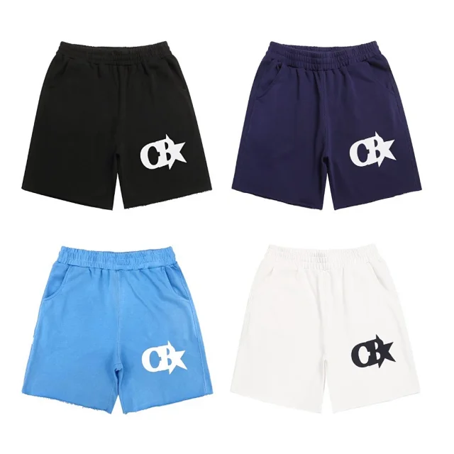 Cole Buxton Shorts CBX Logo Raw-Hem Sweat product detail image 1