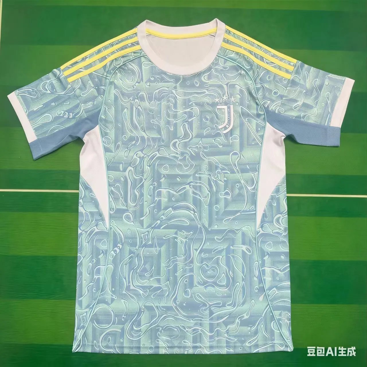 Olympique de Marseille Third Jersey Black and Sky Blue - 8