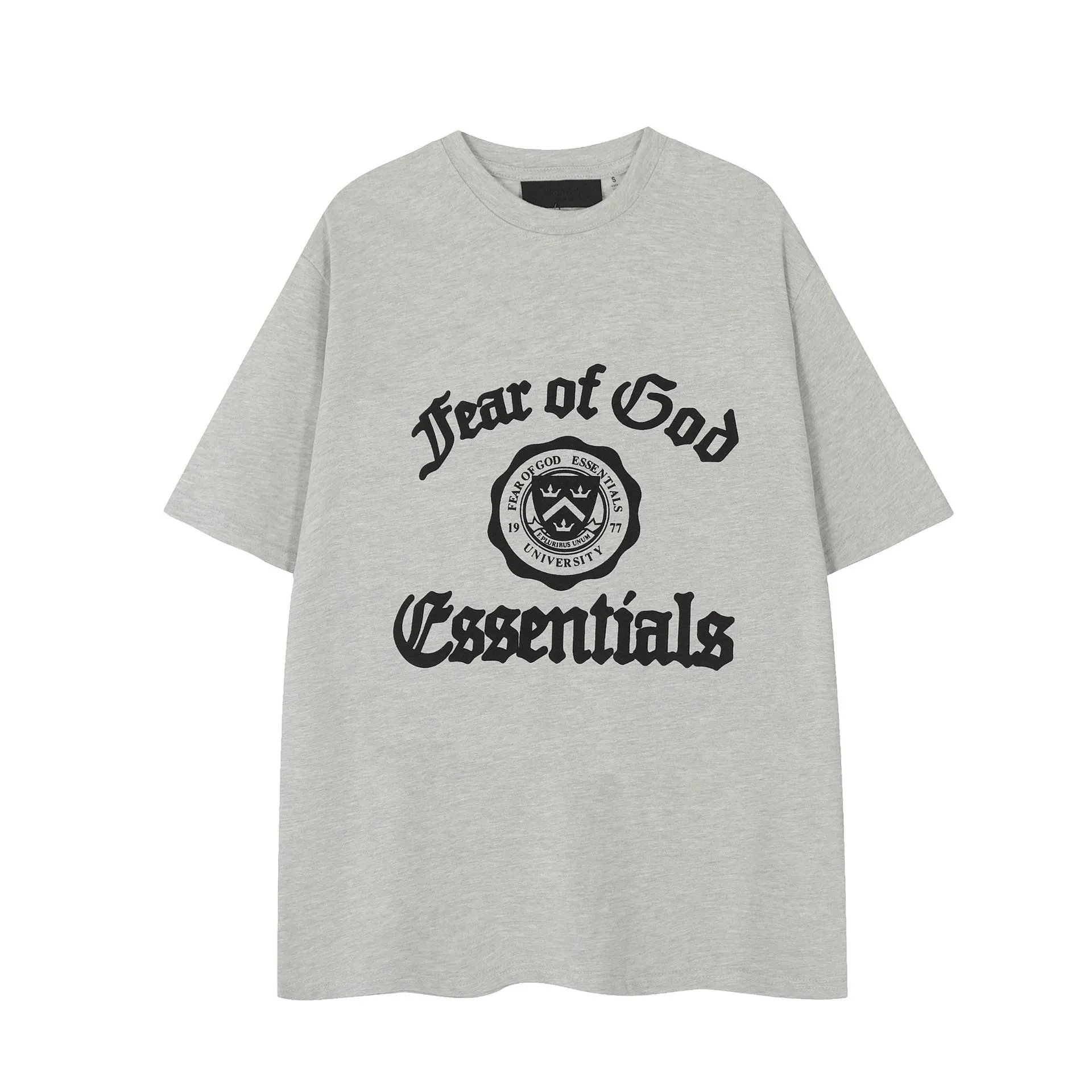 Fear of God Essentials University Print Navy T-Shirt - 7