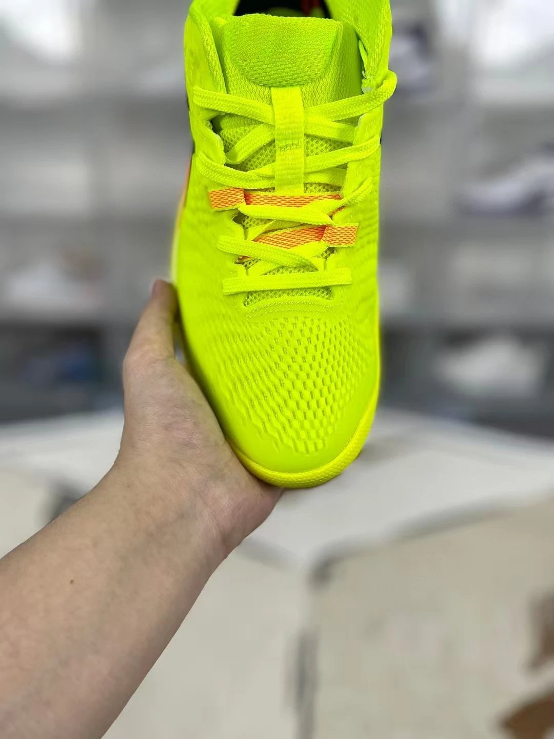 Asics Gel-Resolution 9 Neon Yellow / Blue Tennis Shoes Sneakers - 6