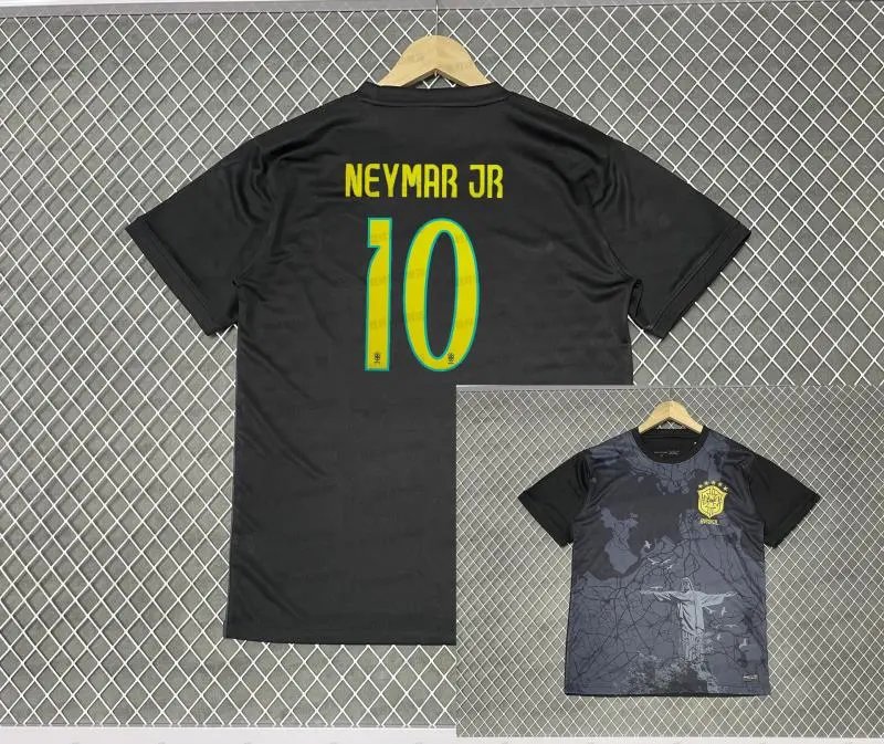 CBF Brazil National Team Vini Jr. #7 Graphic Jersey Black Pink - 17