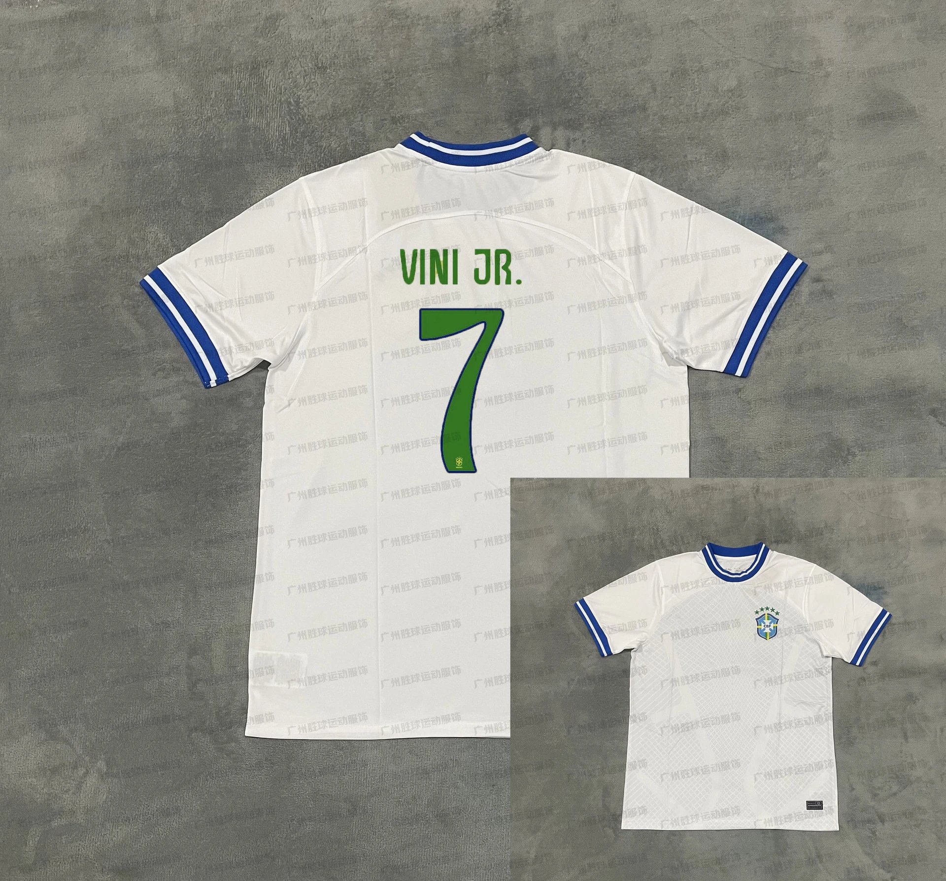 CBF Brazil National Team Vini Jr. #7 Graphic Jersey Black Pink - 3