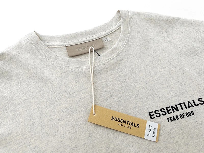 Fear of God Essentials Logo Print Oversized T-Shirt Beige - 14