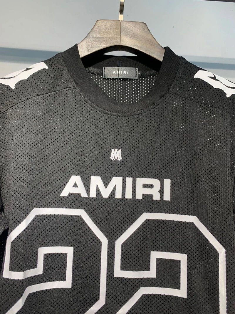 Amiri Mesh Football Jersey Black - 13