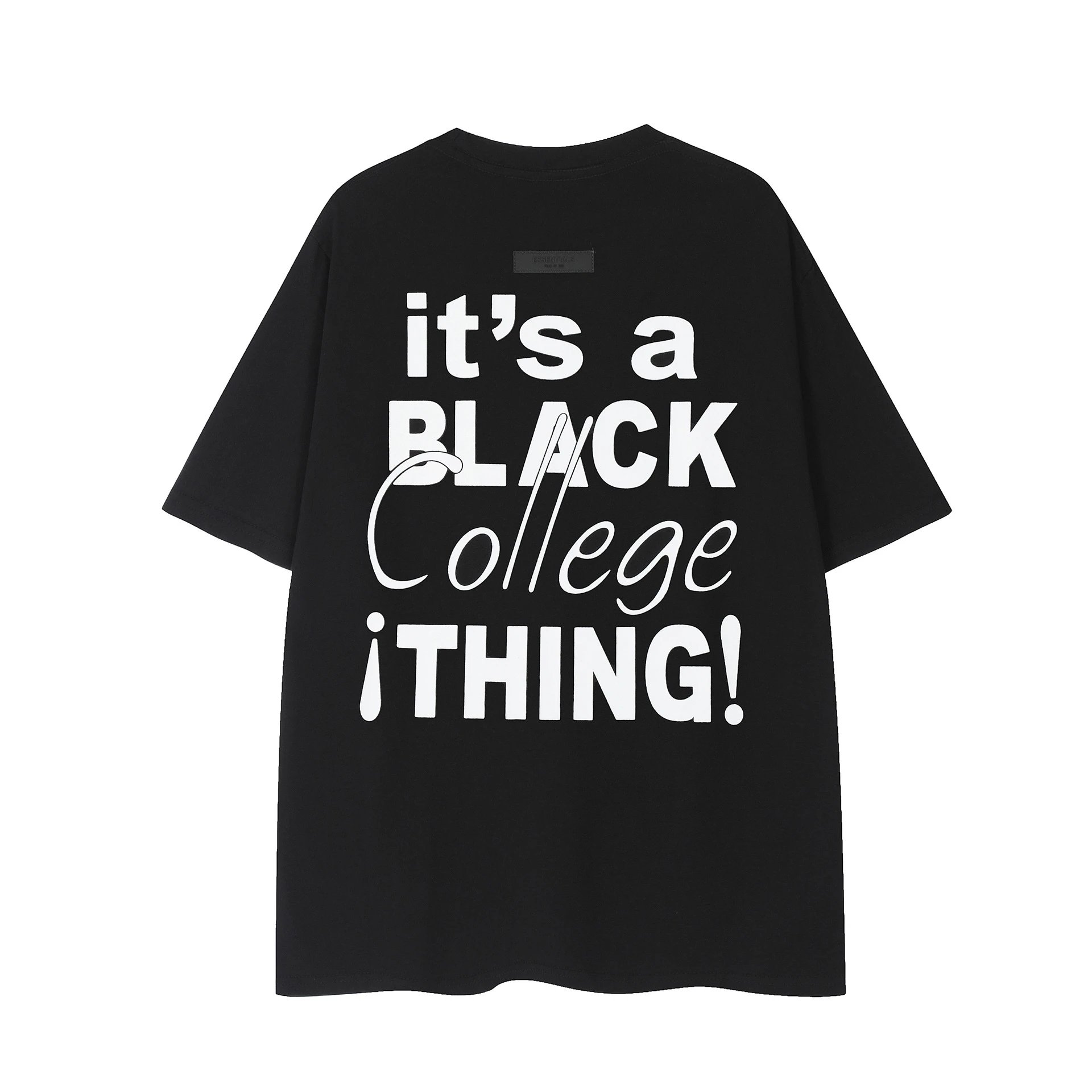 Fear of God Essentials Black College Print T-Shirt - 5