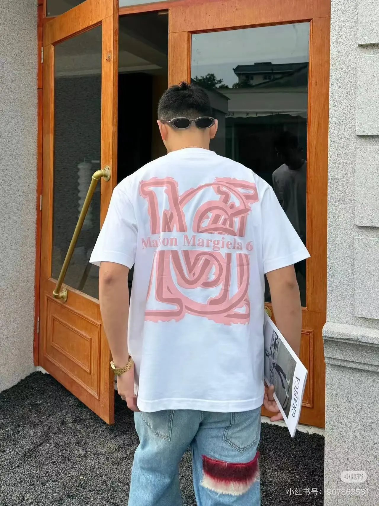 Maison Margiela Paint Splatter Graphic T-Shirt Black - 6