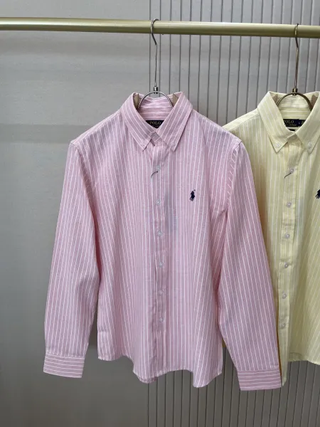 Polo Ralph Lauren Striped Oxford Shirt Pink - 1