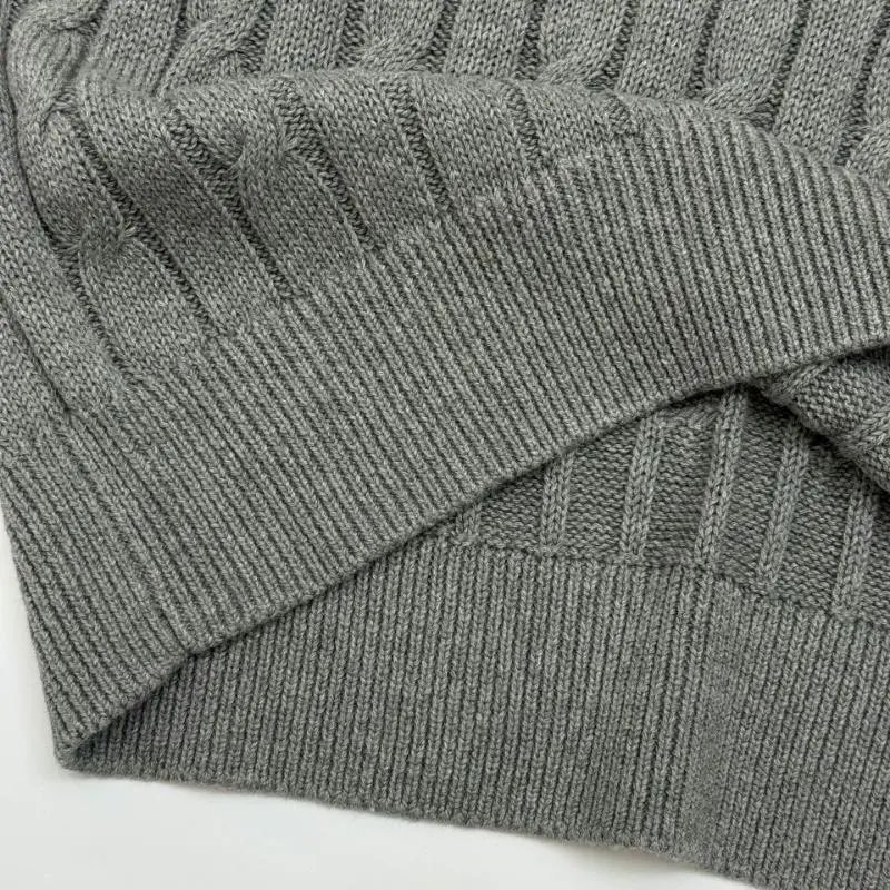 Fred Perry Cable Knit Polo Olive Green Polo Shirt - 20
