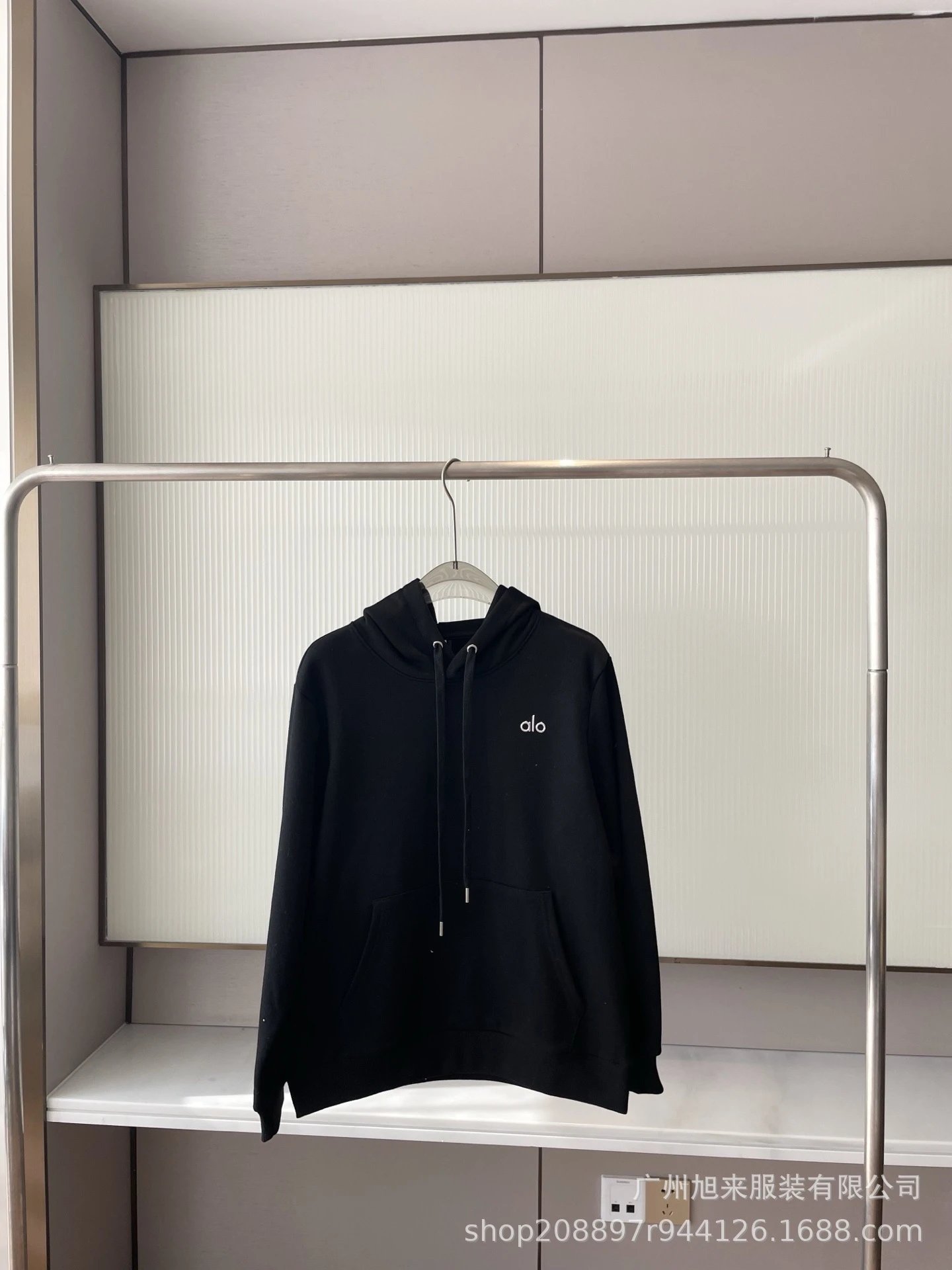 Alo Essential Hoodie Navy Blue Hoodie - 7