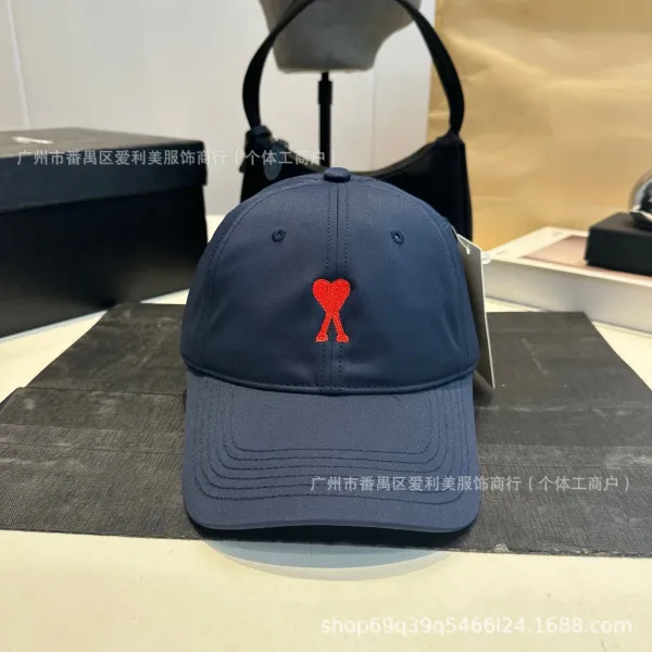 Comme des Garçons Play Heart Logo Navy Baseball Cap - 1