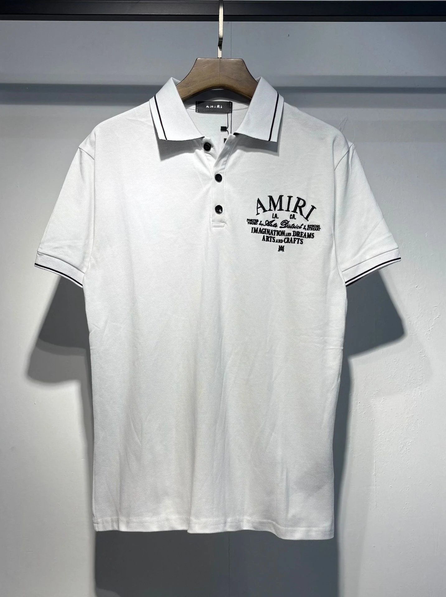 Amiri Archive Logo Polo White Tops Polo - 1