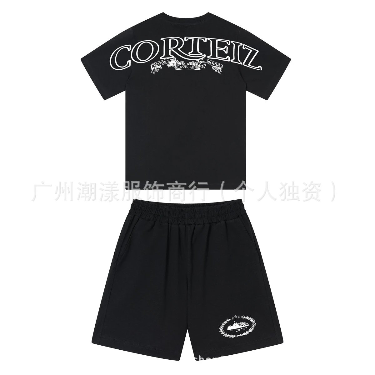 Design Oval Island Graphic Black T-Shirt - 43