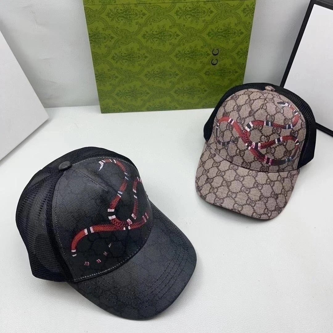 Design Bee Embroidered Baseball Cap Black and Beige - 4