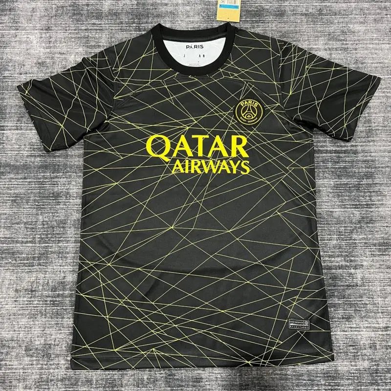 Juventus 2021-22 Home Jersey Black White Yellow Striped Football Jersey - 5