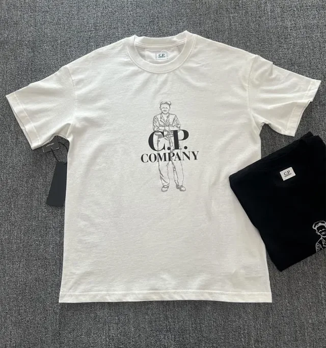 C.P. Company T-Shirts Logo Print Crewneck Short-Sleeve T-Shirt product detail image 8