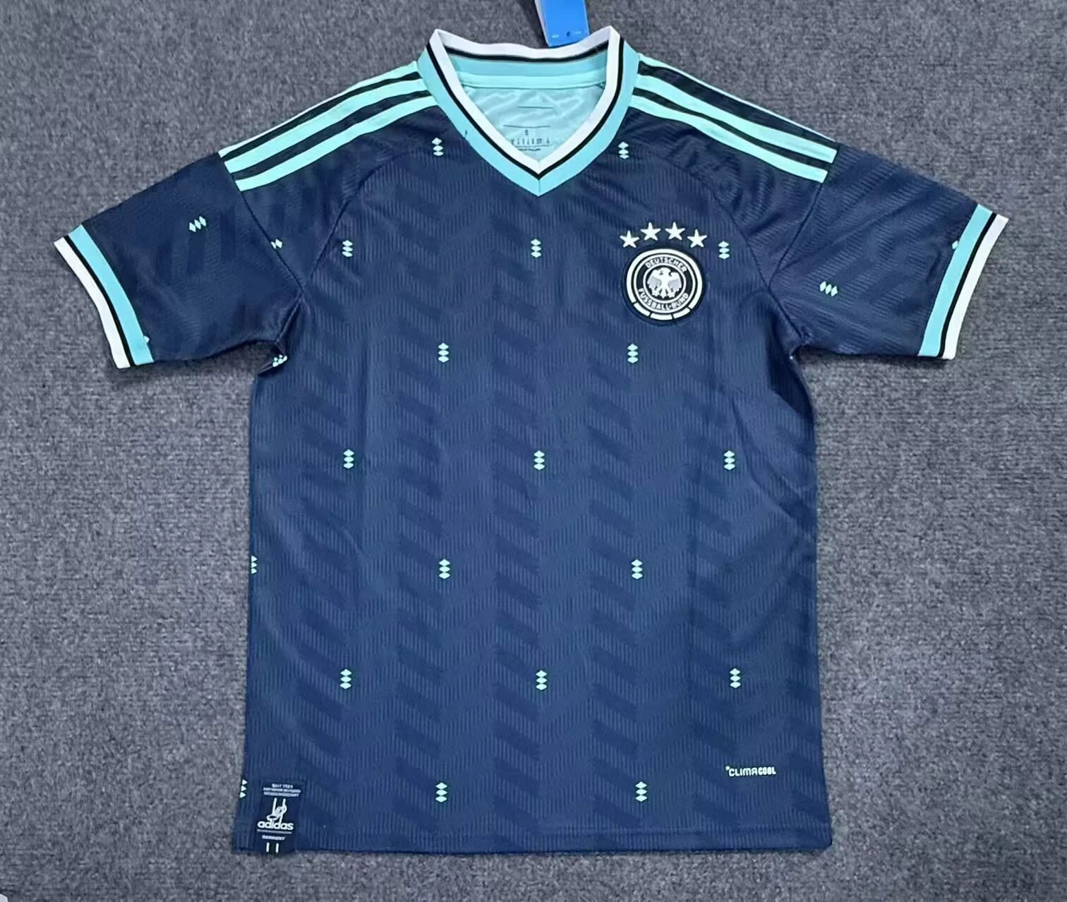 Adidas Argentina National Team Third Jersey Black Blue Swirl Print Jersey - 5