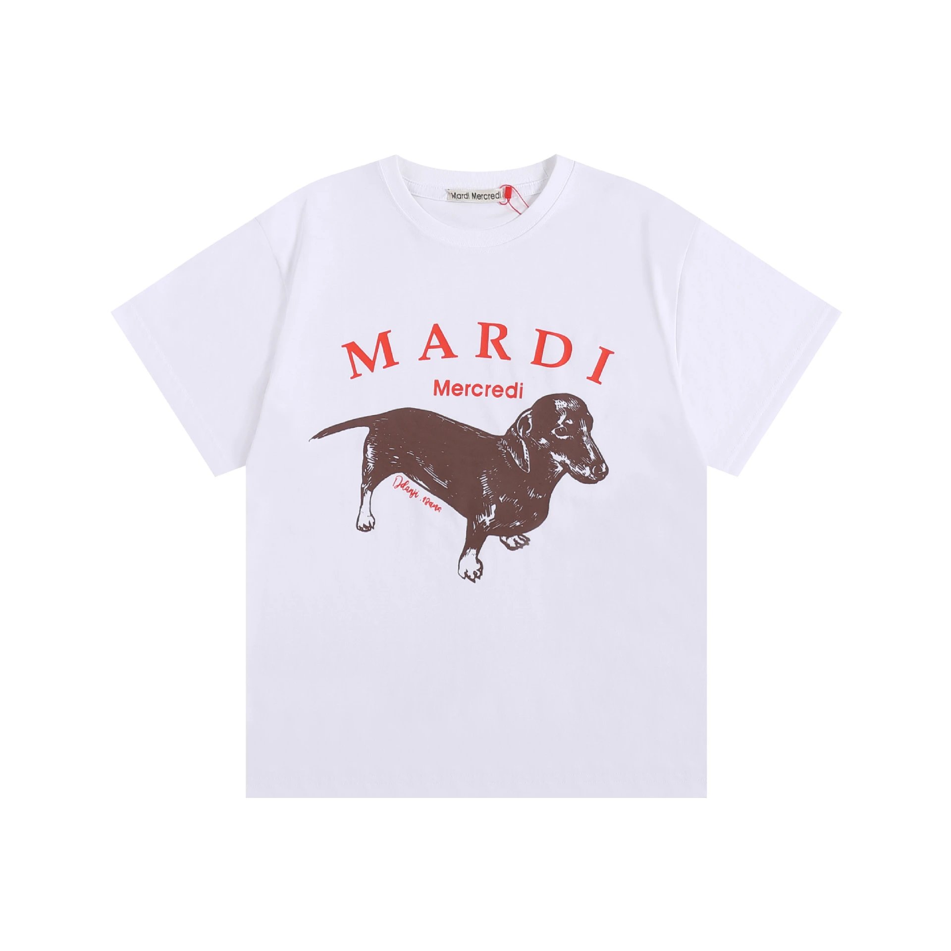Mardi Mercredi Dachshund Graphic Tee Green T-Shirt - 7