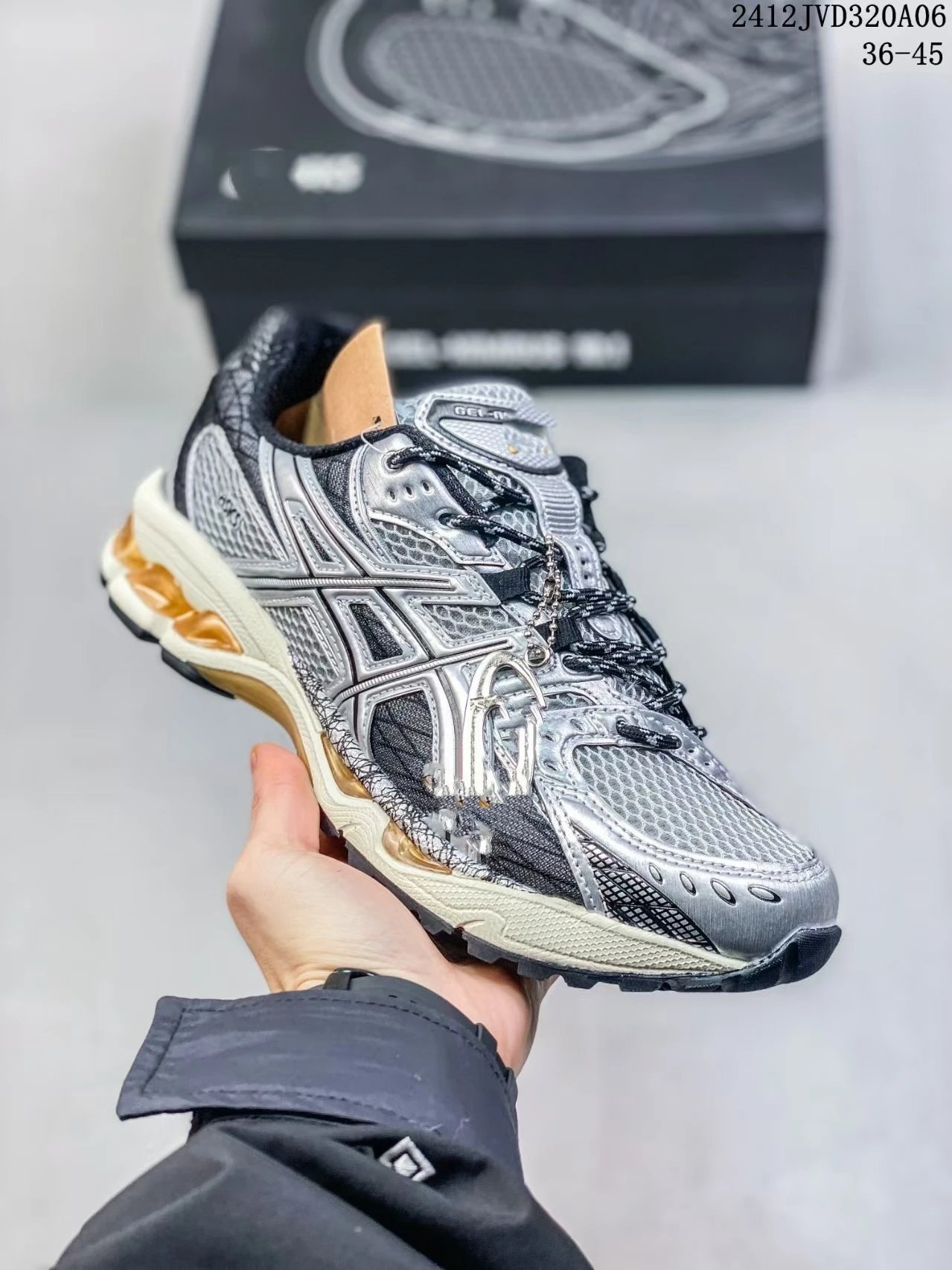Asics Gel-Kayano 14 Navy Silver Running Shoes - 2