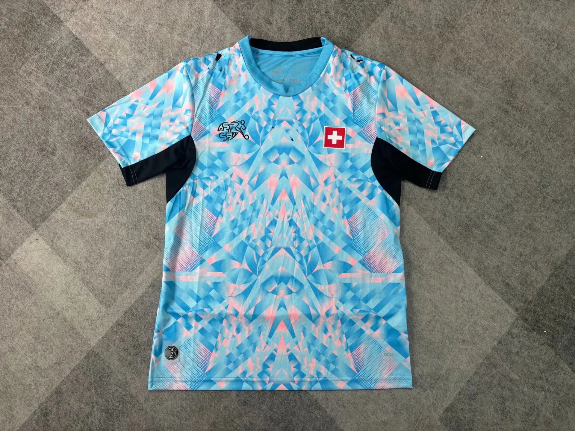 Design Club Tijuana x Caliente x Carl's Jr. Red and Navy Soccer Jersey - 8