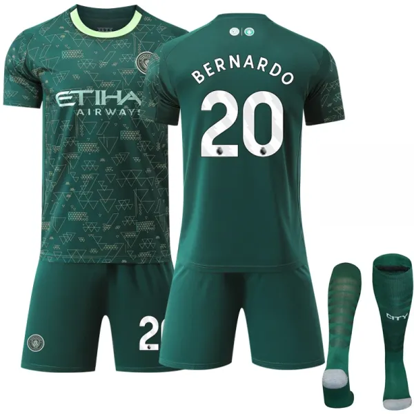 Manchester City FC 2023-24 Third Kit Green Jersey Set - 1