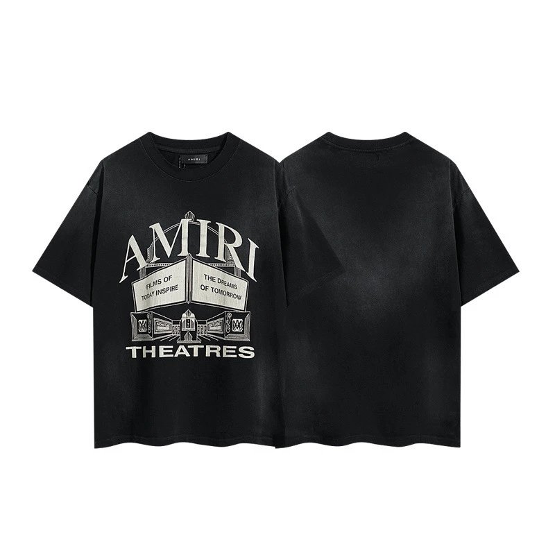 Amiri Script Logo Black Oversized T-Shirt - 4