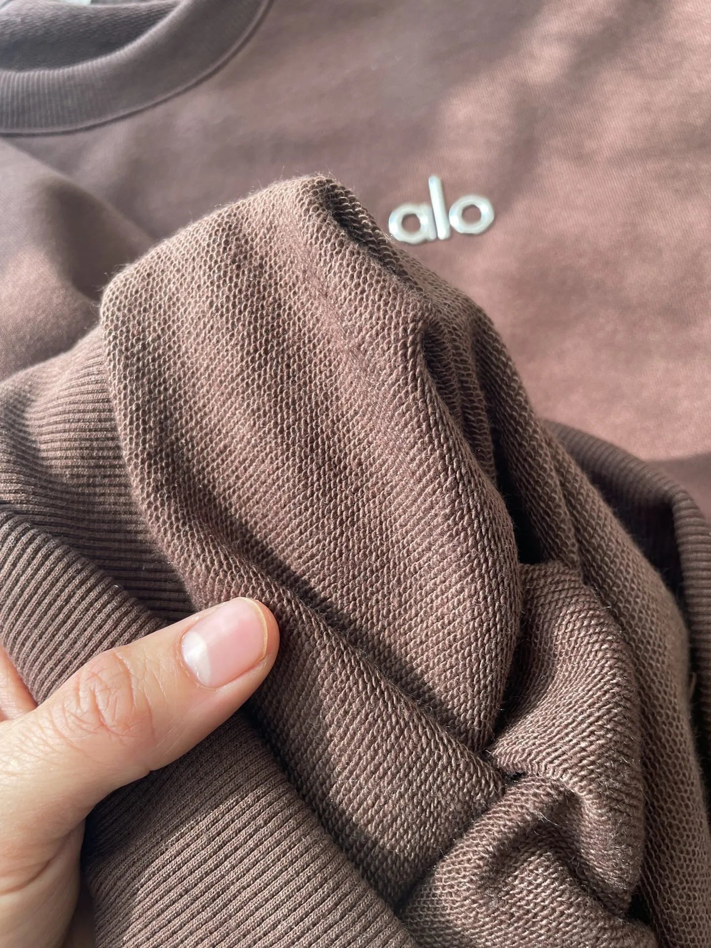 Alo Essential Crewneck Navy Sweatshirt Sweater - 9