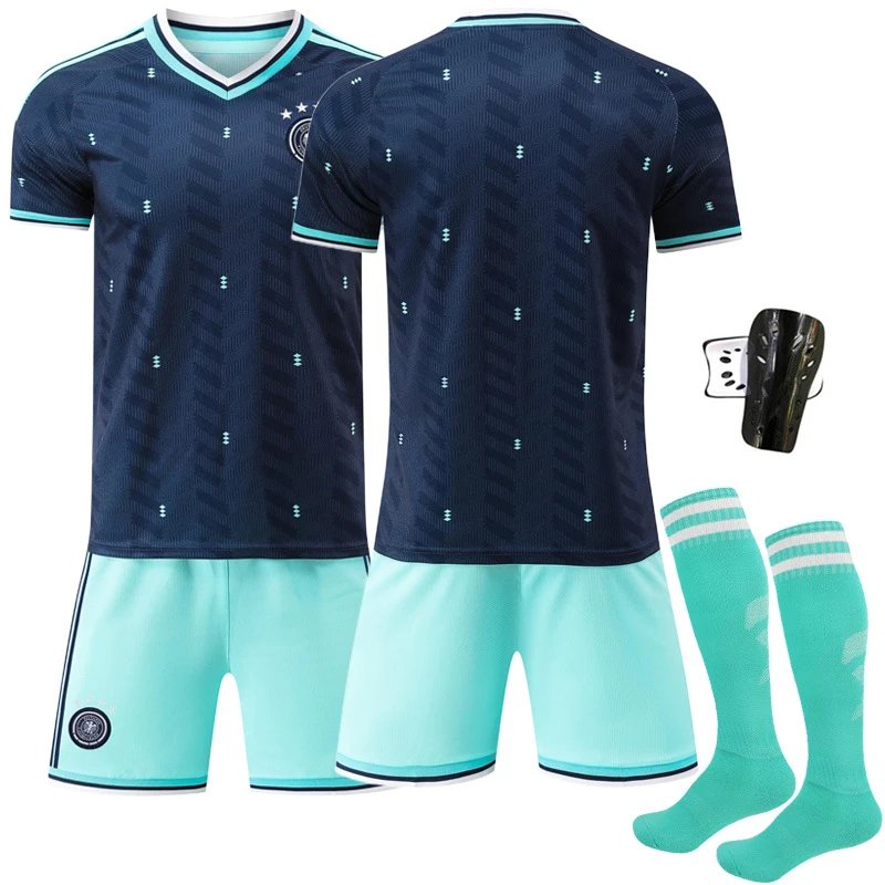 Design Germany National Team 2024 Away Kit Kroos #8 Navy & Mint Green Jersey Set Jersey - 3