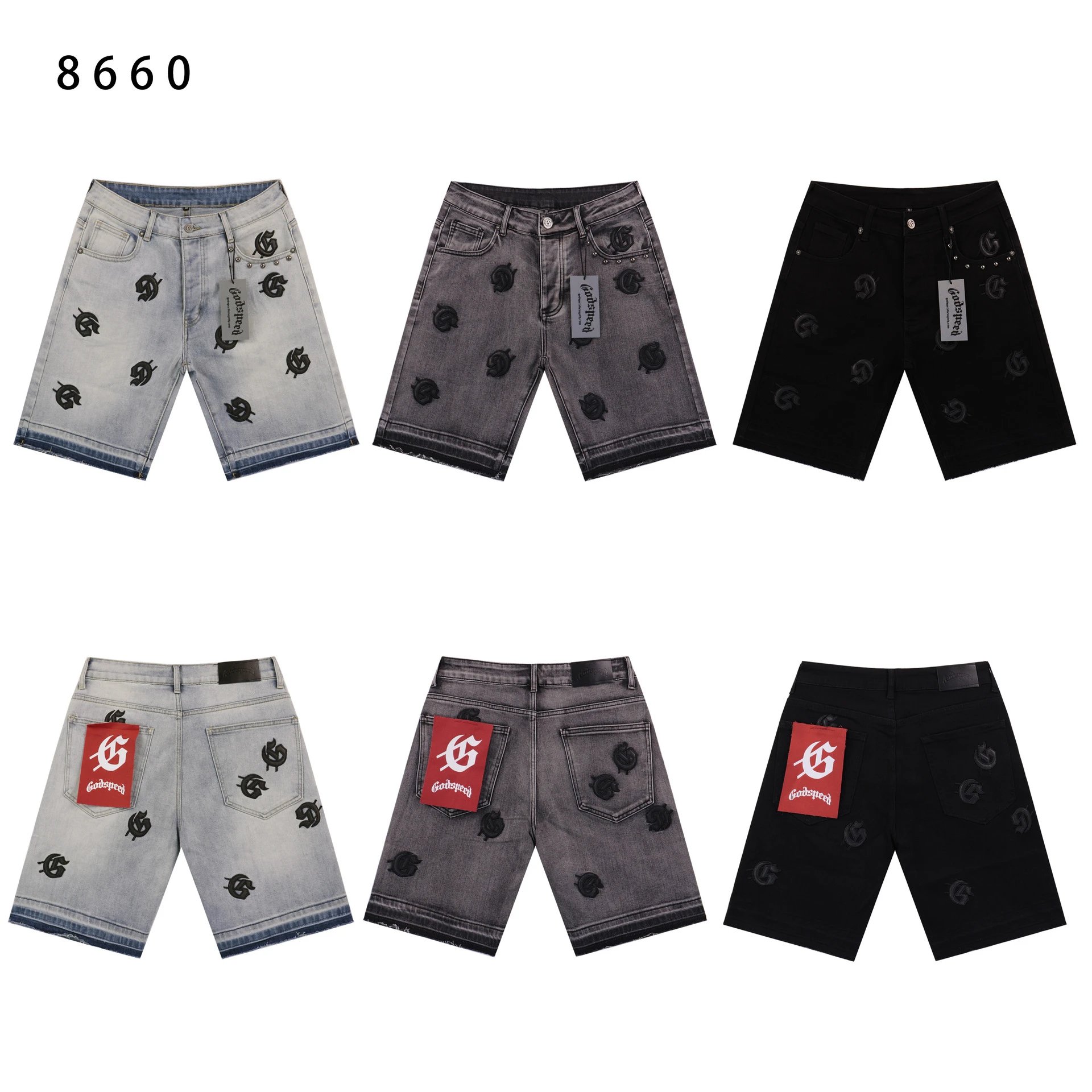 Godspeed Logo-Embroidered Distressed Black Flared Jeans - 4