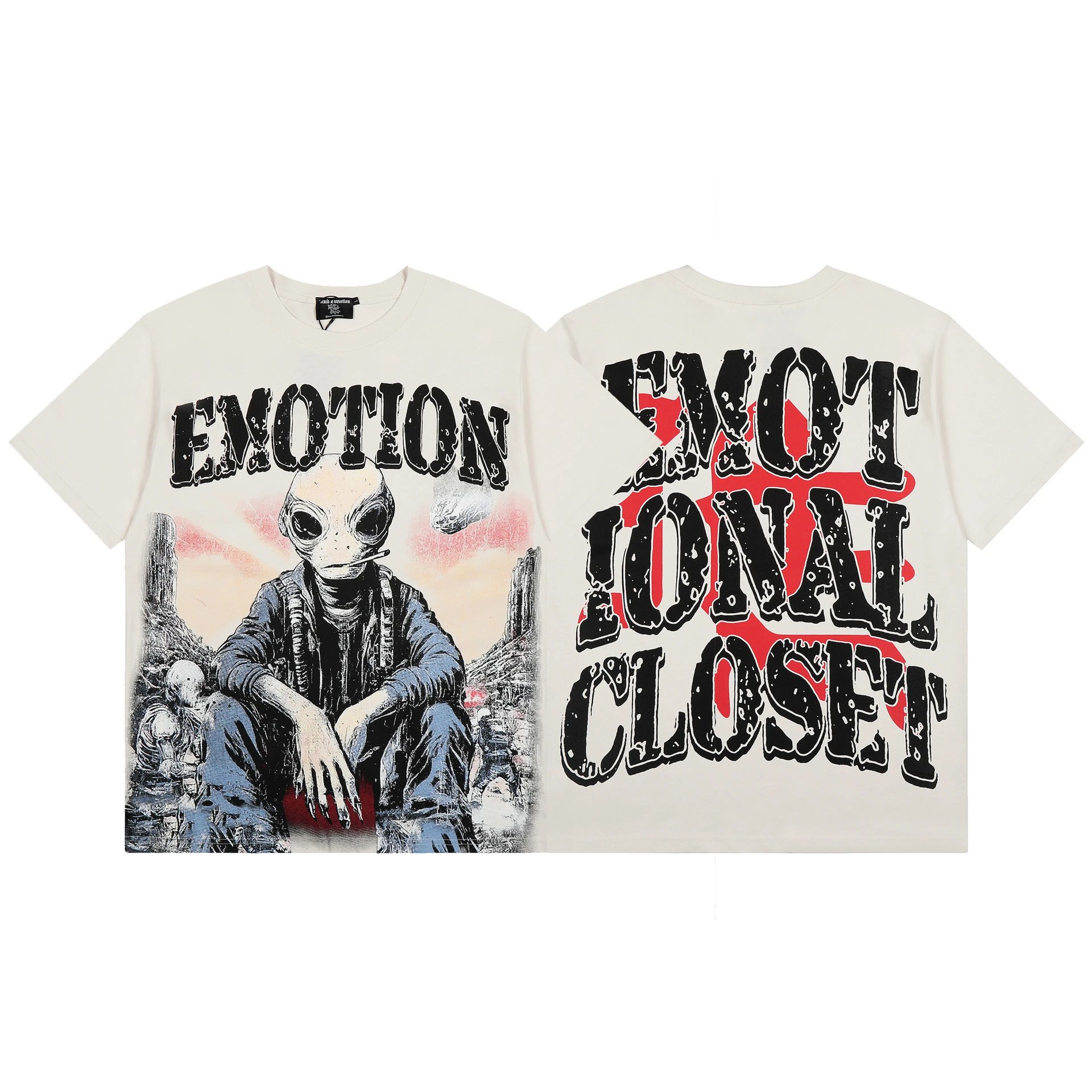 Design Mind Emotion Emotion Graphic Print White T-Shirt T-Shirts - 5