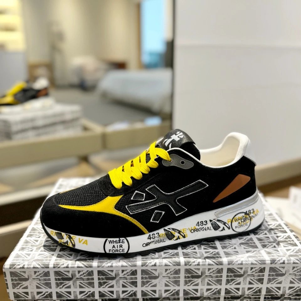 Premiata Sneakers Low-Top Lace-Up Logo with Graphic-Print Sole image 2