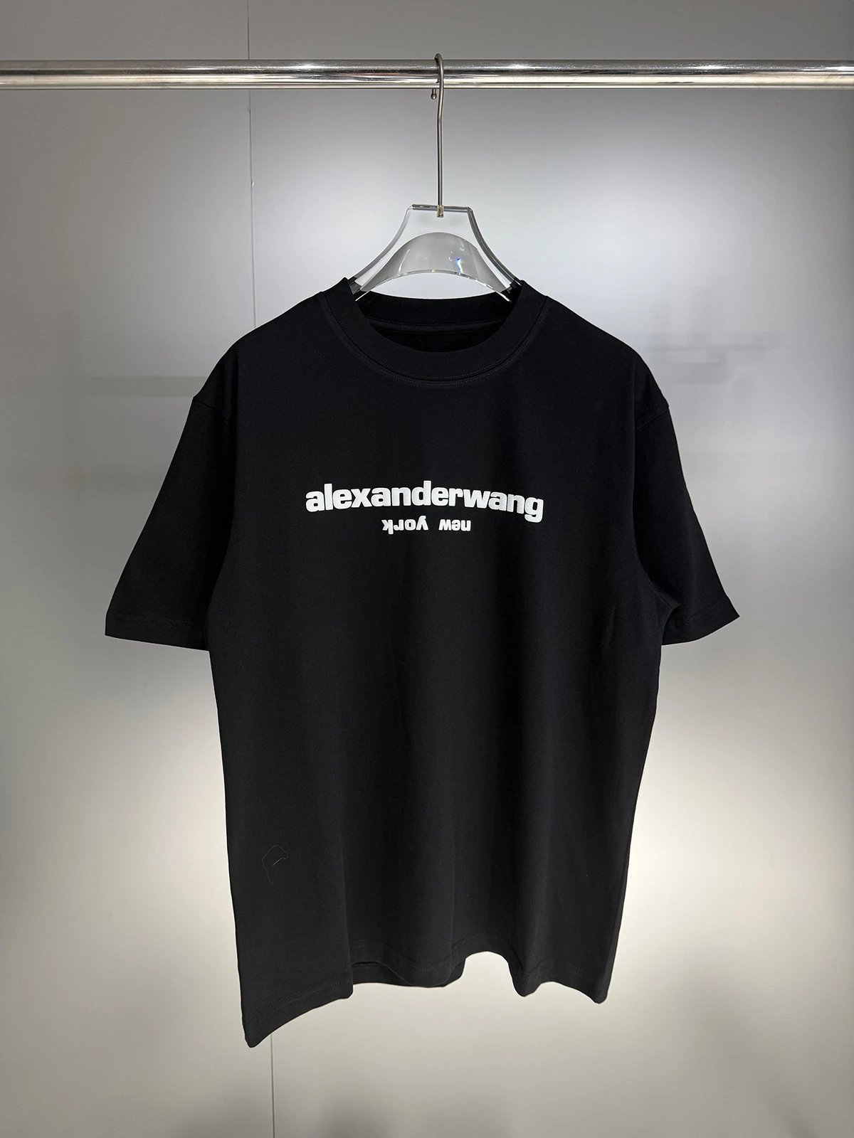 Alexander Wang Wang Logo Embroidered Black T-Shirt - 14