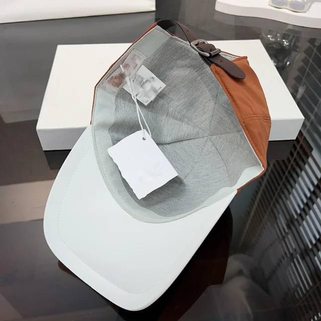 Brunello Cucinelli Hats Embroidered Baseball Cap with Contrast Piping product detail image 12