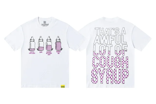 That's a Awful Lot of Cough Syrup T-Shirts Short-Sleeve Graphic Print product detail image 10