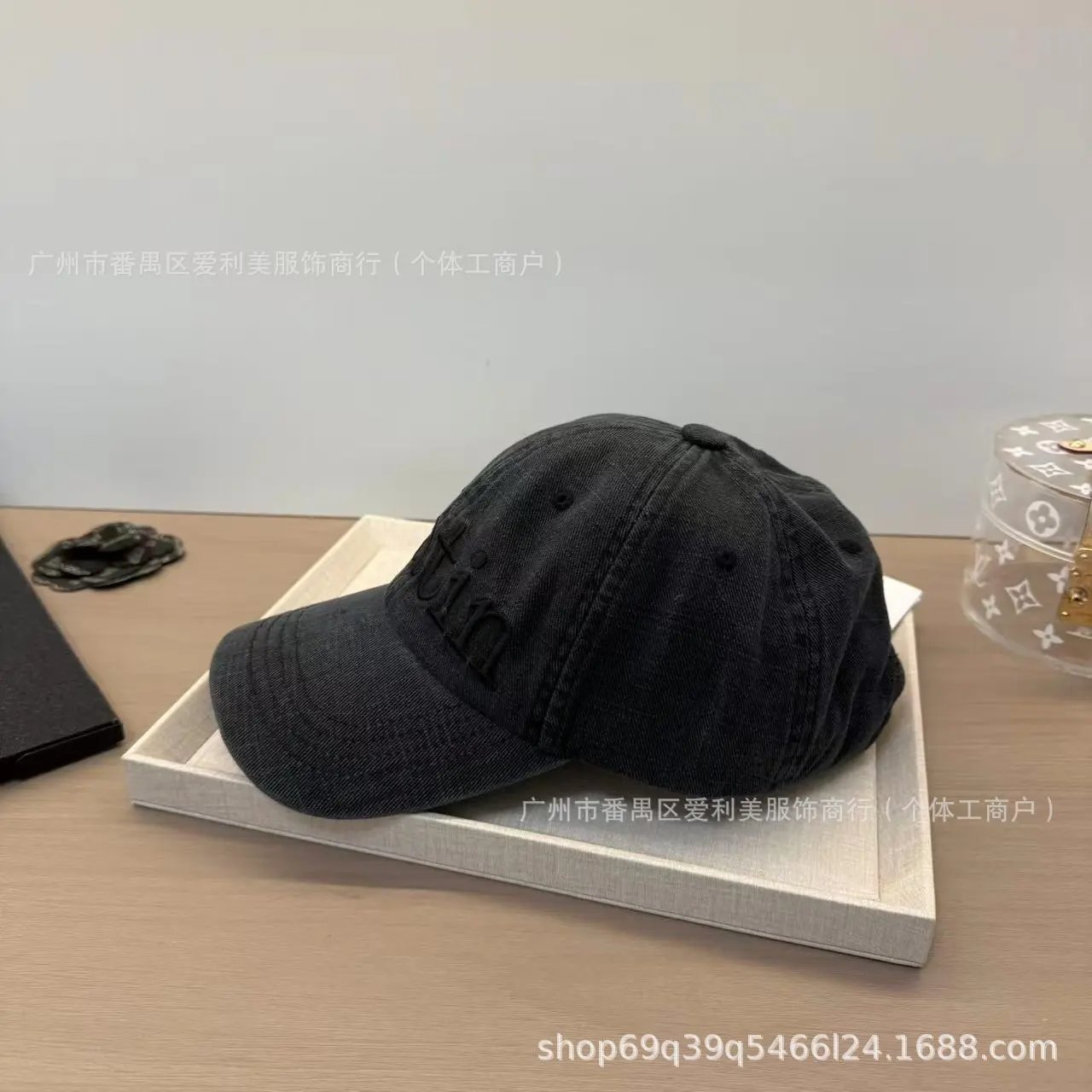 Matin Kim Embroidered Logo Beige Baseball Cap - 13