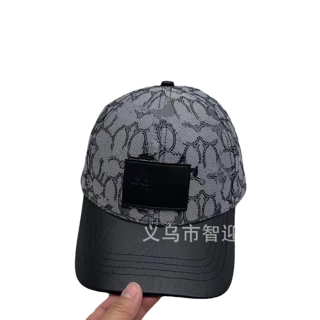 COACH Hats Signature C Monogram Baseball Cap with Leather Patch image 5