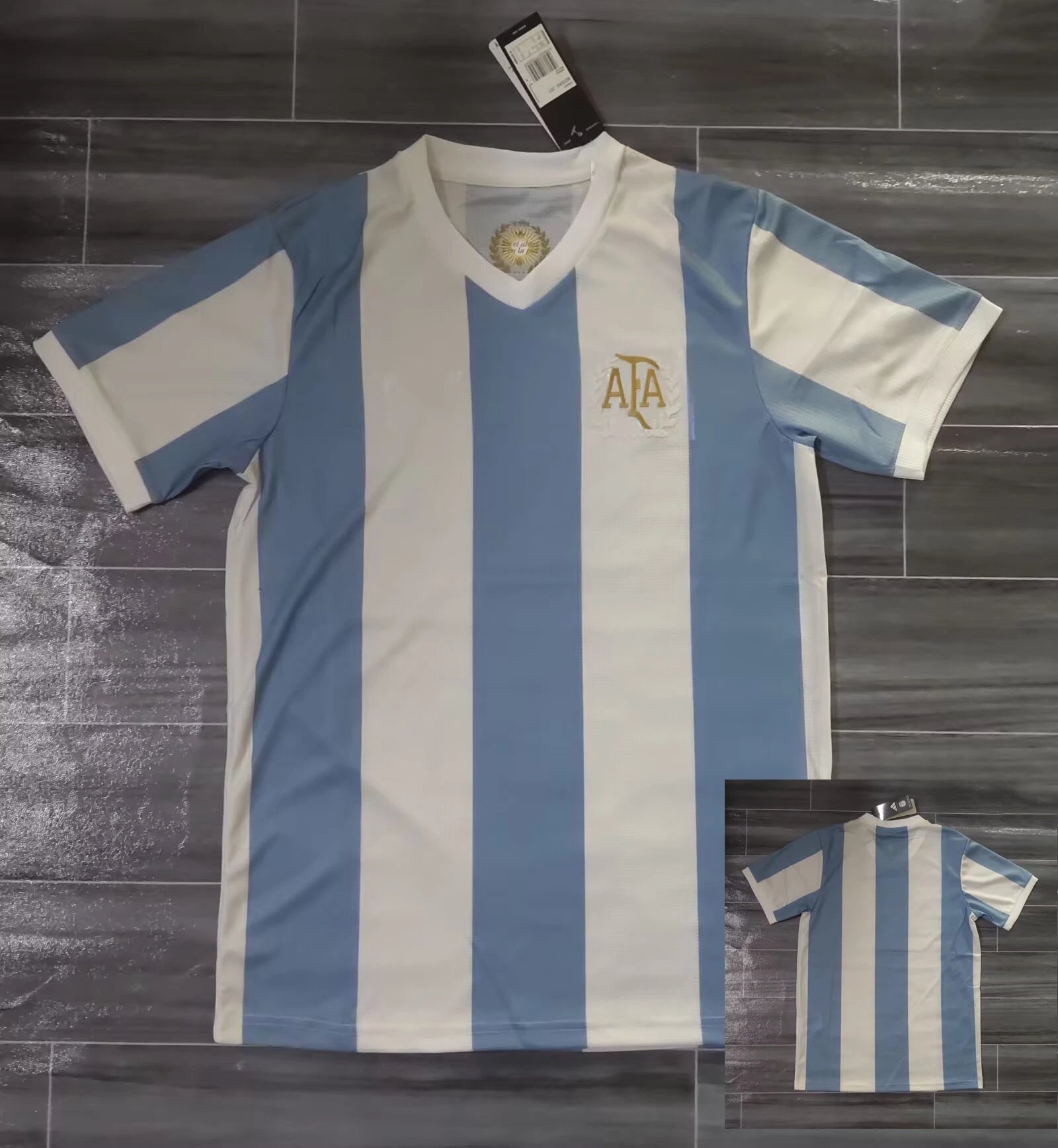 Design Spain National Team Away Jersey Light Blue Patterned Football Jersey - 5