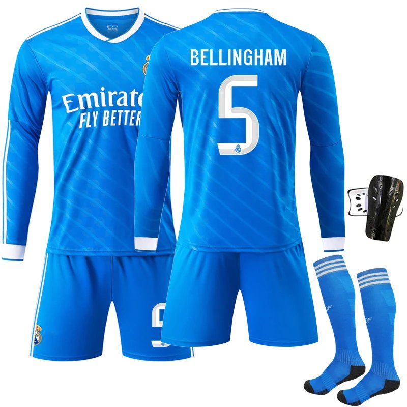 Real Madrid Valverde #8 Blue Away Kit Jersey Set - 2