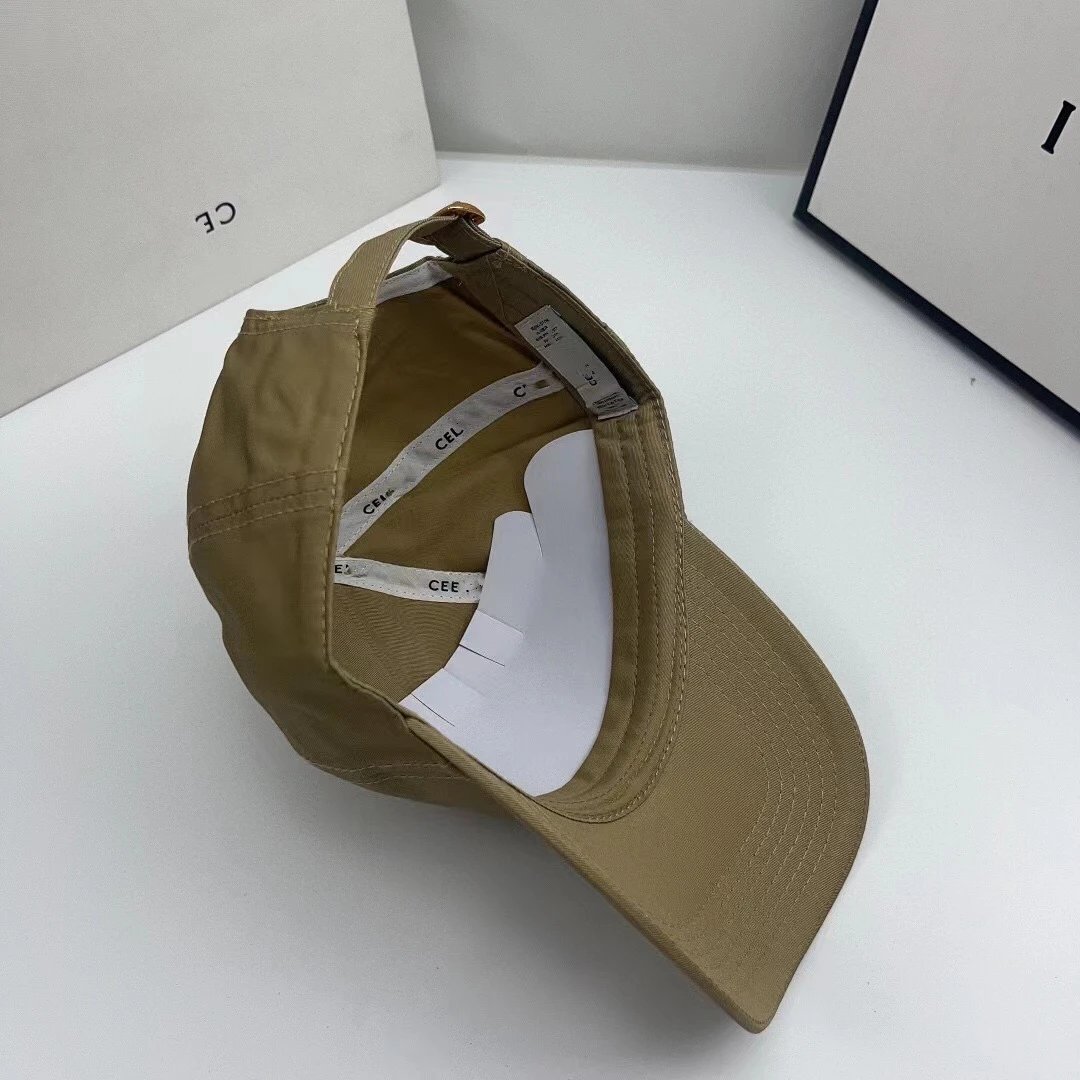 Design Brushstroke Logo Brown Baseball Cap - 9