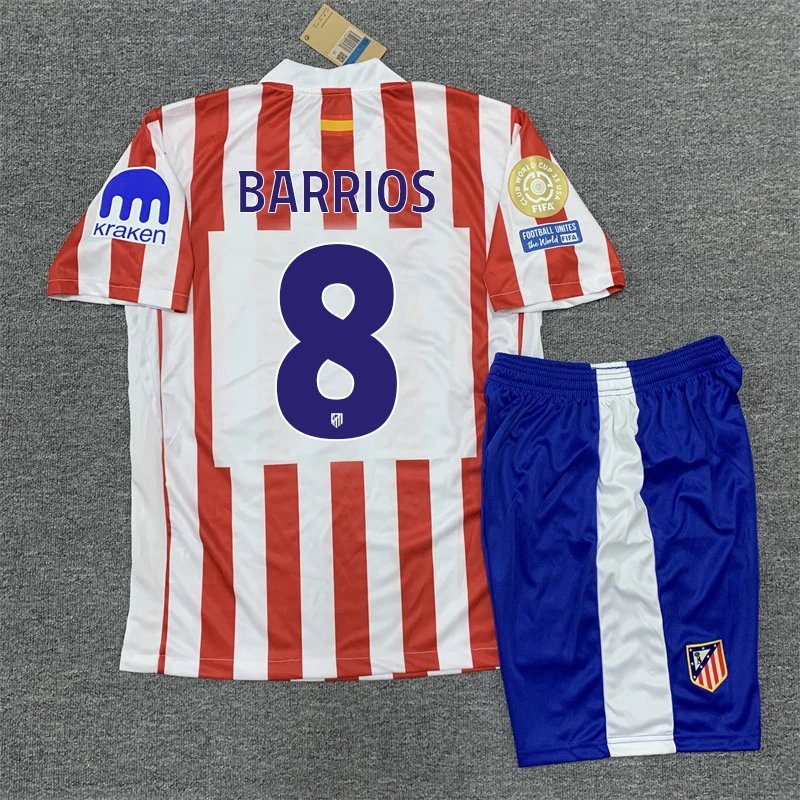 Atlético Madrid 2023-24 Home Jersey J. Álvarez #19 + Shorts - 7