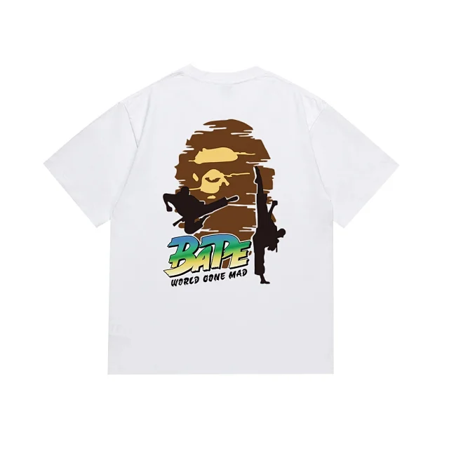 A BATHING APE T-Shirts Head Graphic Short-Sleeve T-Shirt product detail image 7