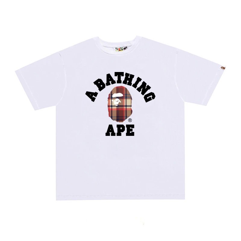 A Bathing Ape Plaid White T-Shirt - 6