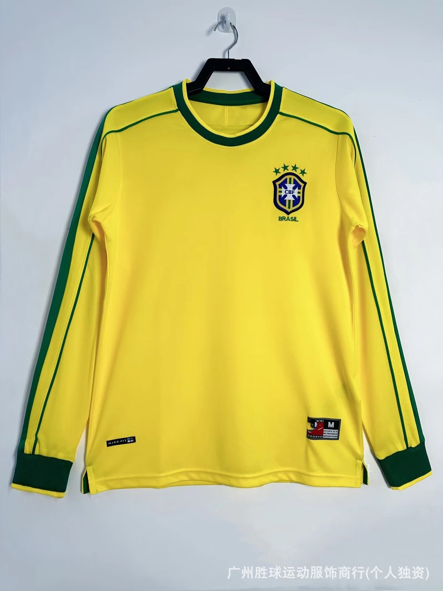 Argentina AFA 1994 Away Jersey Blue Black Diamond Pattern Long-Sleeve Soccer Jersey - 16