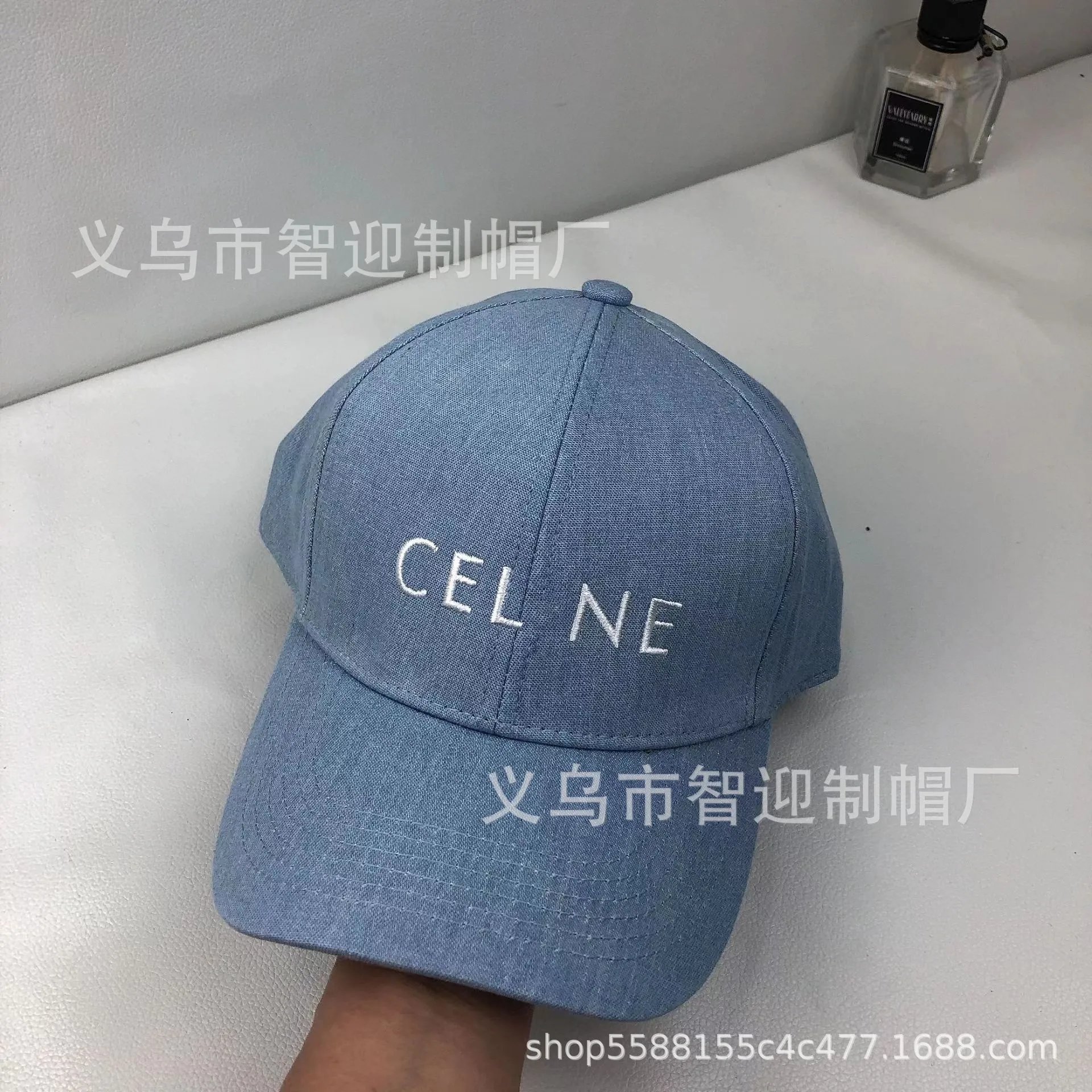 Celine Logo Embroidered Baseball Cap - 6