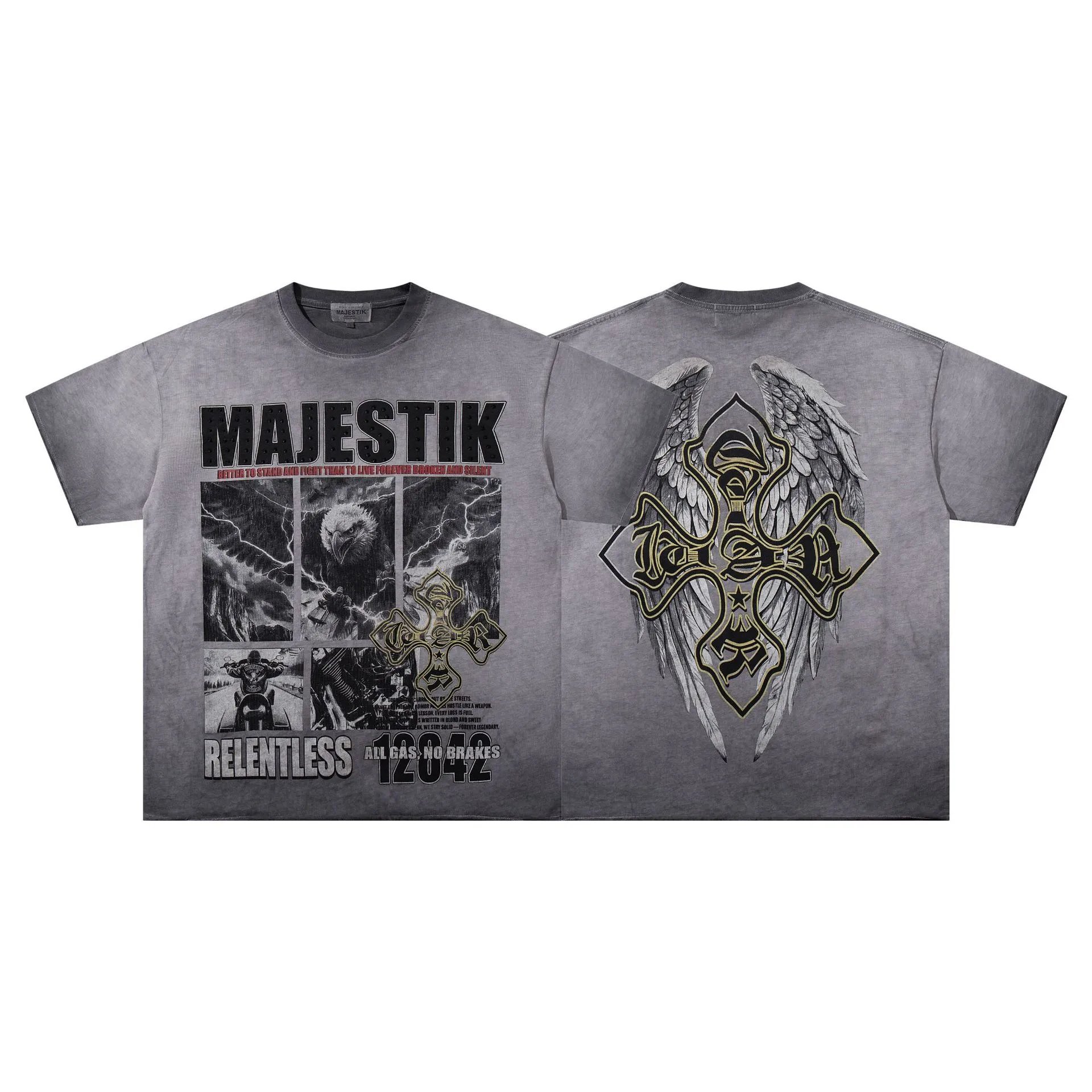 Design Majestik Run Free Stay Wild Graphic T-Shirt Black T-Shirts - 4