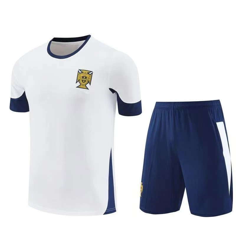 CBF Brazil Training Kit Black Orange Jersey and Shorts Sets - 10