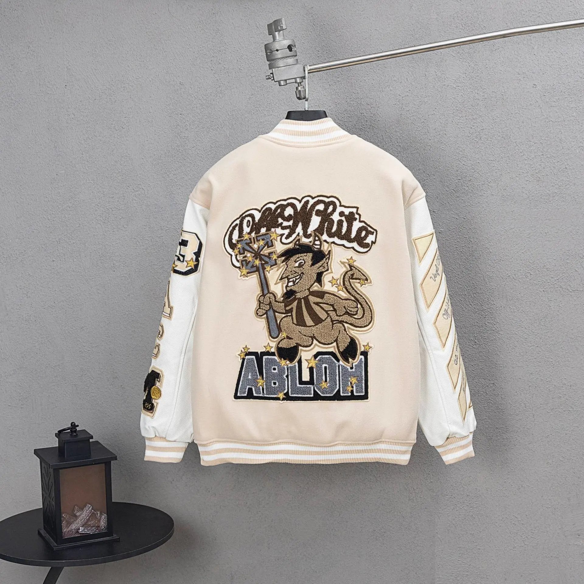 Off-White x Pitbull Varsity Jacket Red Outerwear - 48