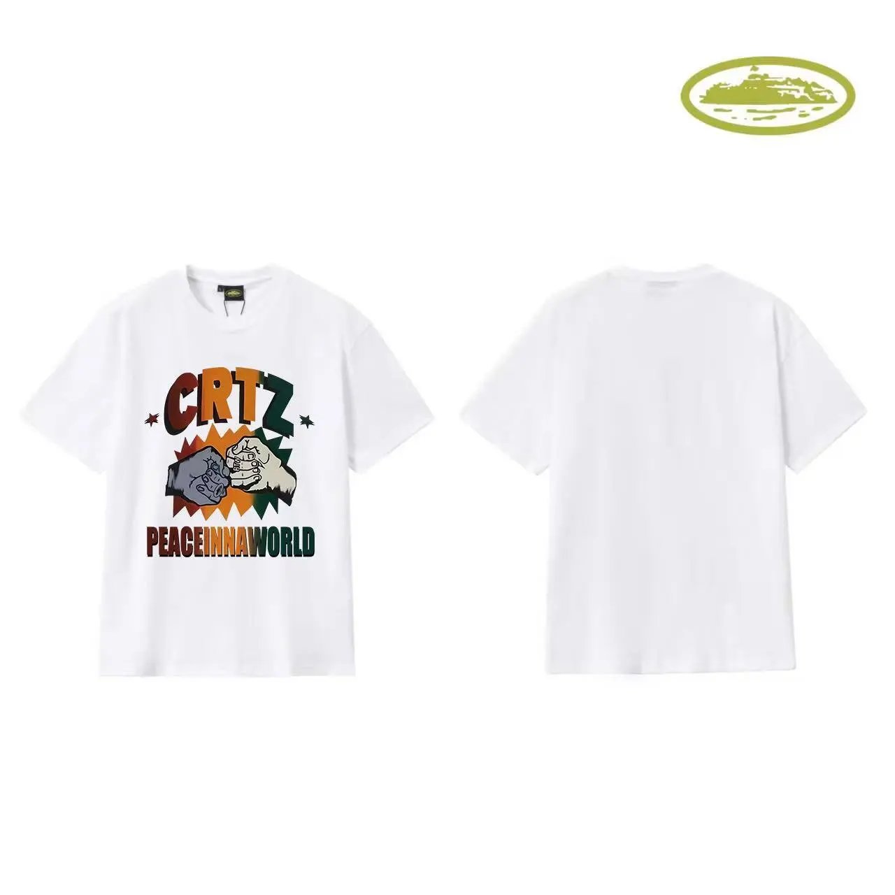 Design Razor Blade Hand Print White T-Shirt - 6