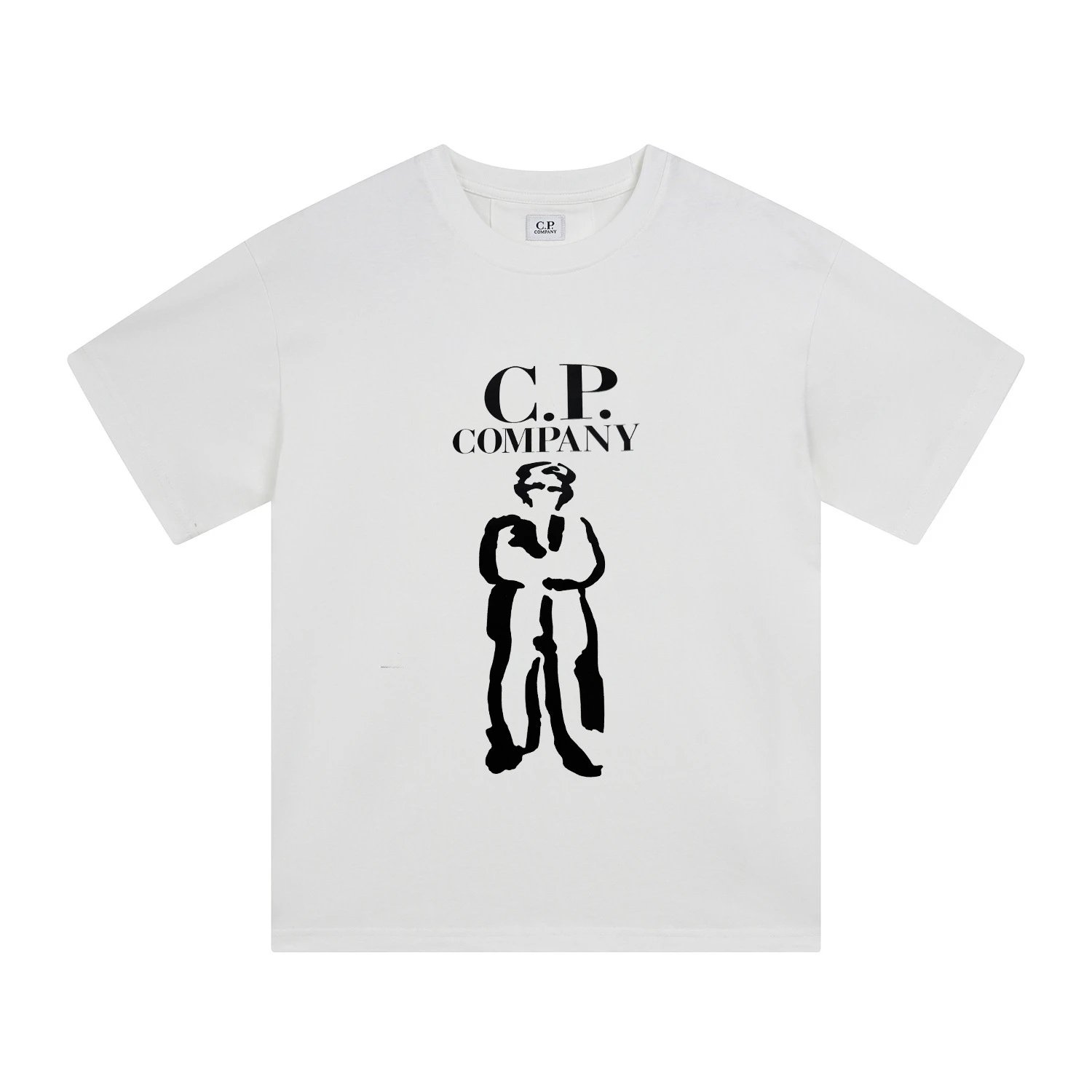 C.P. Company T-Shirts Logo Print Crewneck Short-Sleeve T-Shirt — 227 white